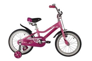 Детский велосипед для девочек с приставными колесами NOVATRACK 165ANOVARA. PN22 розовый