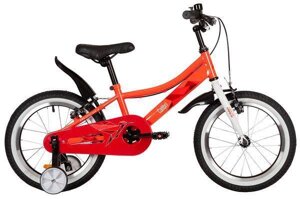 Детский велосипед для девочек с приставными колесами NOVATRACK 167CALIBRI1V. CRL22 коралловый