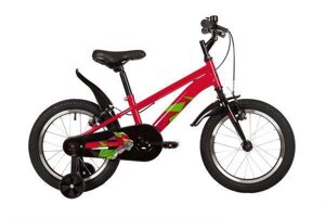 Детский велосипед для девочек с приставными колесами NOVATRACK 167LYNX1V. RD22 терракотовый