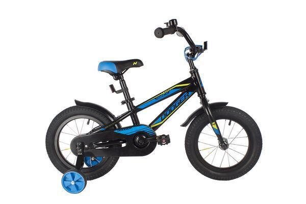 Детский велосипед для мальчиков с приставными колесами NOVATRACK 145ADODGER. BK22 черный от компании 2255 by - онлайн гипермаркет - фото 1