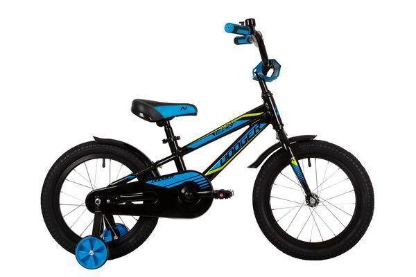 Детский велосипед для мальчиков с приставными колесами NOVATRACK 165ADODGER. BK22 чёрный от компании 2255 by - онлайн гипермаркет - фото 1