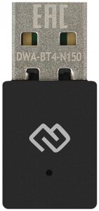 DIGMA wifi + bluetooth DWA-BT4-N150 N150 USB 2.0 (ант. внутр.) 1ант.