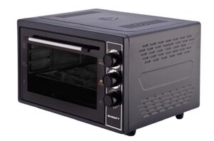 Домашняя мини-печь электрическая настольная переносная духовка жарочный духовой шкаф KRAFT KF-MO3200BL черная