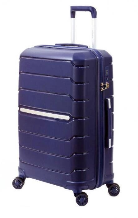 Дорожный чемодан пластиковый на колесах SUPRA STS-1004-M синий средний M на колесиках от компании 2255 by - онлайн гипермаркет - фото 1