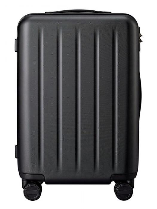 Дорожный пластиковый чемодан на 4 колесах колесиках с ручкой Xiaomi Ninetygo Danube Luggage 24 черный средний от компании 2255 by - онлайн гипермаркет - фото 1