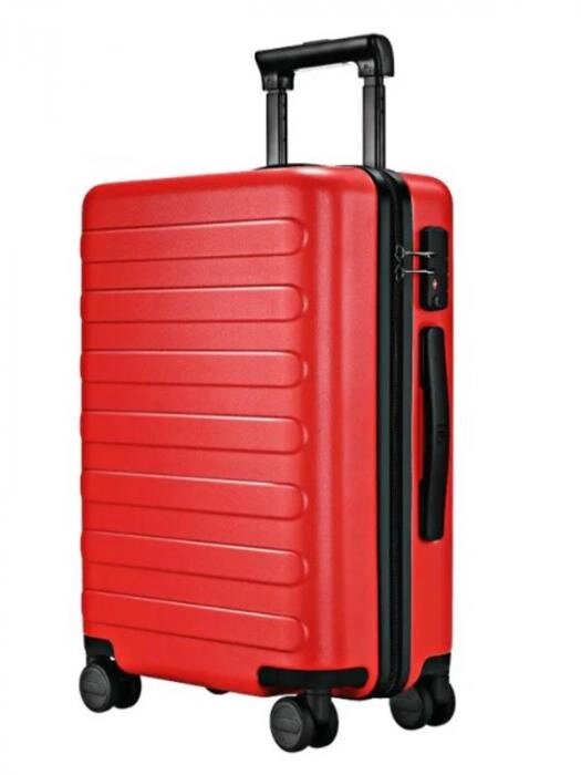 Дорожный пластиковый чемодан на 4 колесах колесиках с ручкой Xiaomi Ninetygo Rhine Luggage 20 красный средний от компании 2255 by - онлайн гипермаркет - фото 1