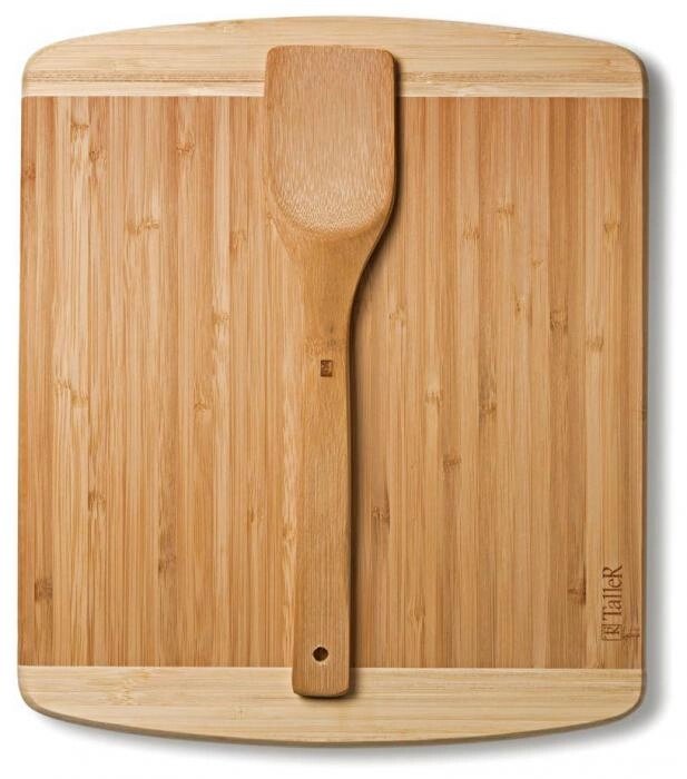 Доска разделочная деревянная для стейка TALLER TR-52204 с лопаткой из бамбука от компании 2255 by - онлайн гипермаркет - фото 1