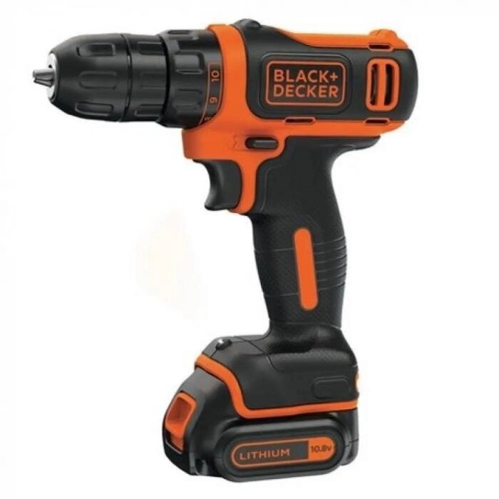 Дрель-шуруповерт BLACK+DECKER BDCDD12KB-QW, 1.5Ач,  с двумя аккумуляторами от компании 2255 by - онлайн гипермаркет - фото 1