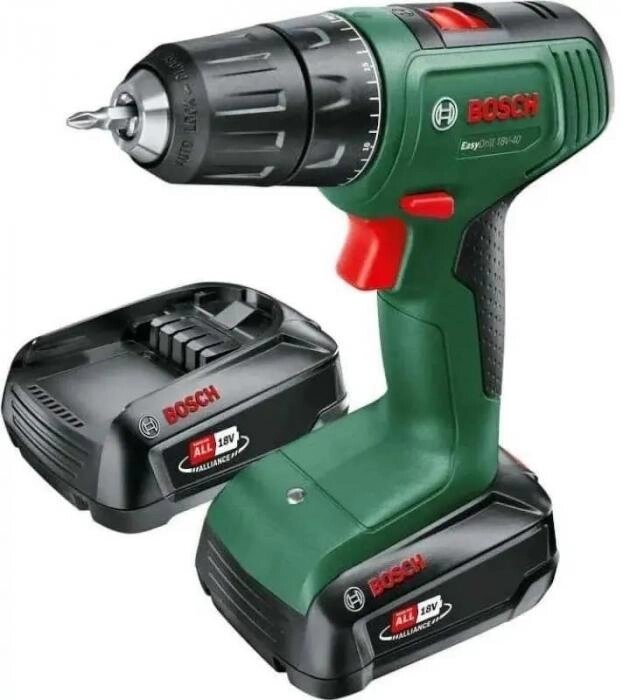 Дрель-шуруповерт Bosch Easydrill 18V-40, 1.5Ач,  с двумя аккумуляторами [06039d8002] от компании 2255 by - онлайн гипермаркет - фото 1