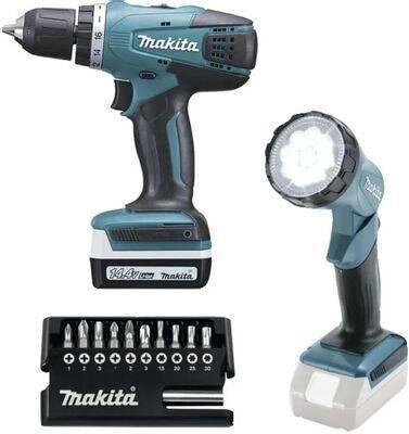 Дрель-шуруповерт Makita DF347DWLX1, 1.5Ач,  с двумя аккумуляторами от компании 2255 by - онлайн гипермаркет - фото 1