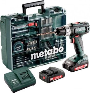 Дрель-шуруповерт Metabo BS 18 L SET 602321870 (с 2-мя АКБ, набор оснастки, кейс)