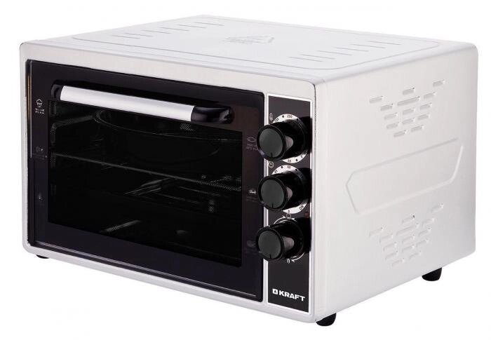 Духовая мини-печь маленькая духовка электрическая жарочный шкаф настольный для дачи кухни KRAFT KF-MO3200W от компании 2255 by - онлайн гипермаркет - фото 1