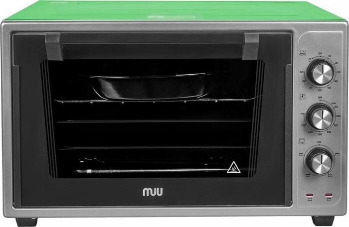 Духовая печь маленькая электрическая настольная духовка переносная мини жарочный шкаф MIU 3606 L зелено/серая от компании 2255 by - онлайн гипермаркет - фото 1