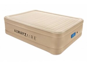 Двуспальная надувная кровать матрас с насосом для сна BestWay 69037 со встроенным электронасосом