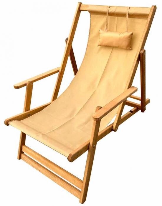 DYATEL Кресло-шезлонг с подлокотниками сиденье из ткани сосна (цвет дуб) G-LC-009-OAK от компании 2255 by - онлайн гипермаркет - фото 1