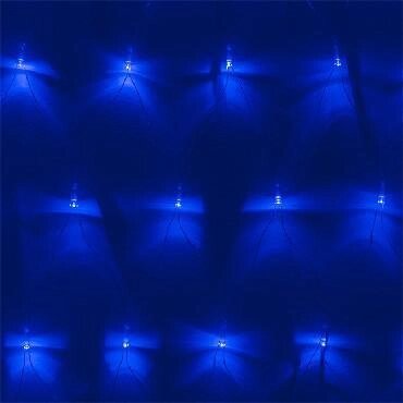 Электрическая гирлянда на окно сеть электрогирлянда FUNRAY Сетка ML-144B синяя от компании 2255 by - онлайн гипермаркет - фото 1