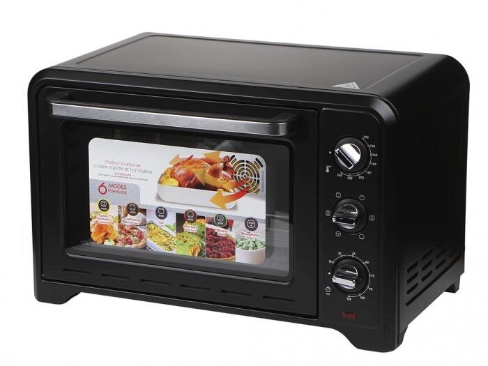 Электрическая мини печь жарочный шкаф Moulinex OX464810 черная настольная духовка для дачи от компании 2255 by - онлайн гипермаркет - фото 1