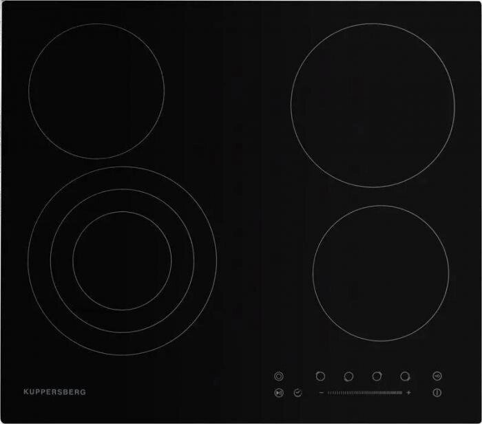 Электрическая варочная панель KUPPERSBERG ECS 603,  Hi-Light,  независимая,  черный от компании 2255 by - онлайн гипермаркет - фото 1