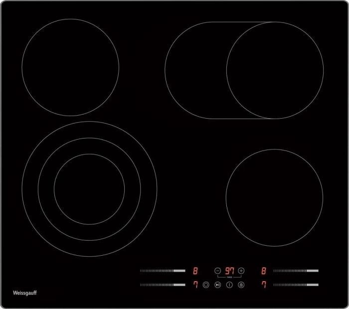 Электрическая варочная панель WEISSGAUFF HV 643 BSG,  Hi-Light,  независимая,  черный от компании 2255 by - онлайн гипермаркет - фото 1