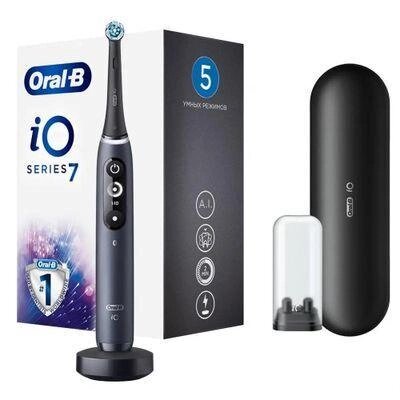 Электрическая зубная щетка Oral-B iO Series 7 Onyx насадки для щётки: 1шт, цвет: черный [7 black onyx] от компании 2255 by - онлайн гипермаркет - фото 1