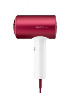 Электрический фен для сушки укладки волос с насадками ионизацией Xiaomi Soocas H5 Anion Hair Dryer красный