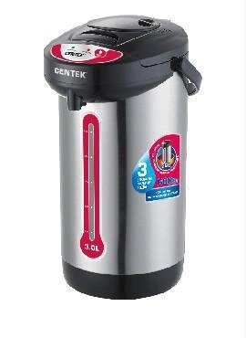 Электрический термопот CENTEK CT-0080 черный нержавека чайник-термос электрический 3 литра от компании 2255 by - онлайн гипермаркет - фото 1