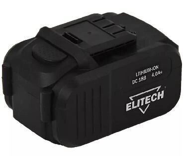 ELITECH 188830 Аккумулятор 18 В 4.0 Ач LI-ION для ДА 18СЛК слайдер 1820.067700 от компании 2255 by - онлайн гипермаркет - фото 1