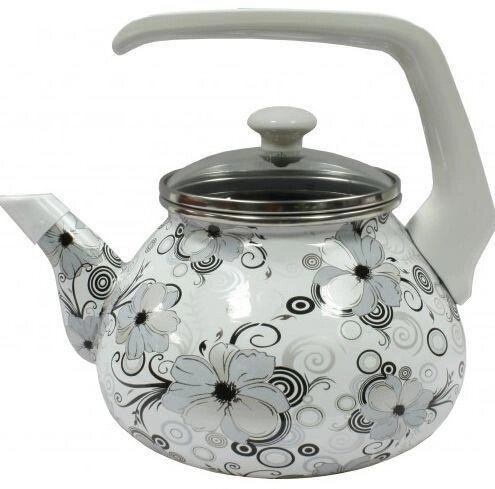 Эмалированный чайник для газовой и индукционной плиты без свистка 2 литра INTEROS 1279 от компании 2255 by - онлайн гипермаркет - фото 1