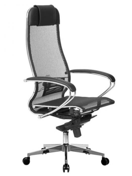 Эргономичное офисное компьютерное кресло стул для руководителя Метта Samurai S-1.041 черное от компании 2255 by - онлайн гипермаркет - фото 1