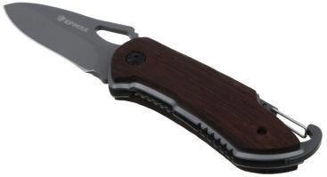 ЕРМАК Нож туристический складной на карабине, 15см, нерж. сталь, дерево (070-019) от компании 2255 by - онлайн гипермаркет - фото 1