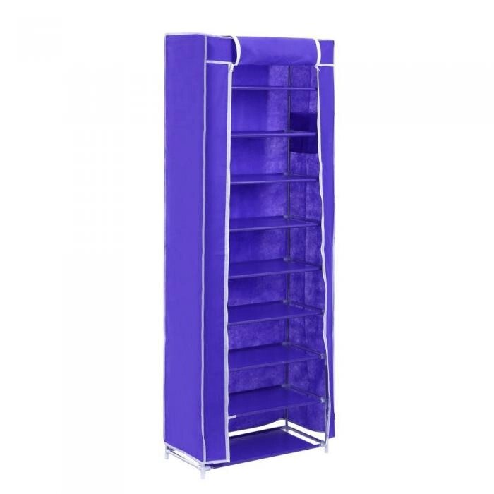 Этажерка тканевый шкаф для хранения обуви вещей одежды NS82 фиолетовый каркасный складной сборный обувница от компании 2255 by - онлайн гипермаркет - фото 1