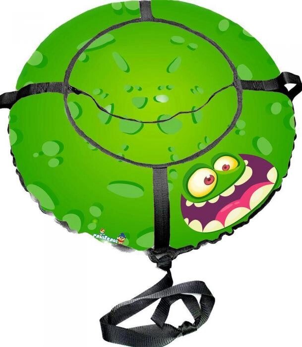 FANI SANI Санки-ватрушка Зеленый монстрик PROFFI диаметр 110 см/7 80108 от компании 2255 by - онлайн гипермаркет - фото 1