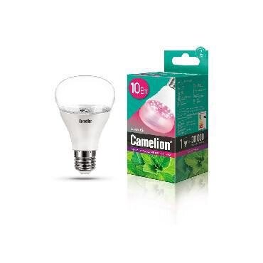 Фитолампа CAMELION LED10-PL/BIO/E27 лампа светодиодная для роста растений рассады 10Вт от компании 2255 by - онлайн гипермаркет - фото 1