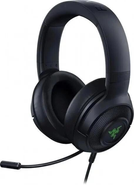 Гарнитура игровая Razer Kraken V3 X,  для компьютера, мониторные,  проводные, черный  [rz04-03750300-r3m1] от компании 2255 by - онлайн гипермаркет - фото 1