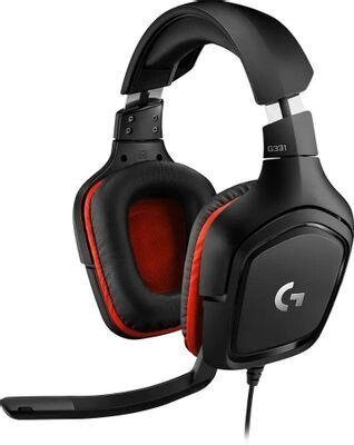 Гарнитура Logitech G331,  для компьютера и игровых консолей, мониторные,  проводные, черный  / красный от компании 2255 by - онлайн гипермаркет - фото 1