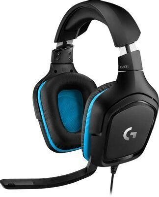 Гарнитура Logitech G431,  для компьютера и игровых консолей, мониторные,  проводные, черный  / синий от компании 2255 by - онлайн гипермаркет - фото 1