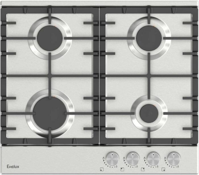Газовая варочная панель EVELUX HEG 600 X,  независимая,  нержавеющая сталь от компании 2255 by - онлайн гипермаркет - фото 1