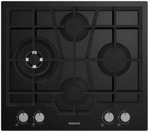 Газовая варочная панель HOTPOINT HG 62FD/BK, независимая, черный