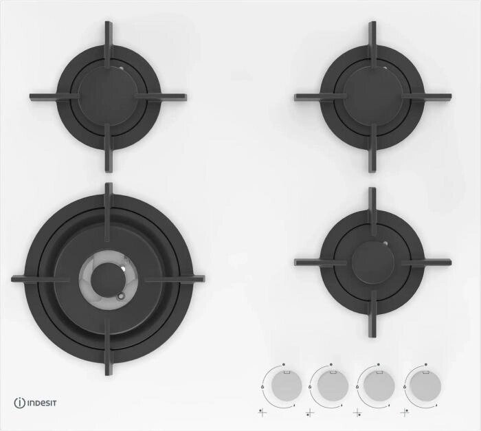 Газовая варочная панель Indesit INGT 62 IC/WH,  независимая,  белый от компании 2255 by - онлайн гипермаркет - фото 1