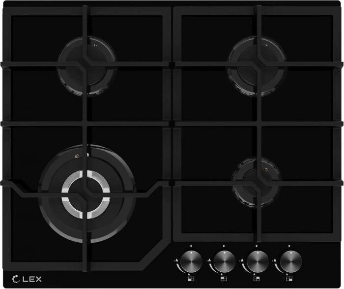 Газовая варочная панель LEX GVG 640-1 BBL,  независимая,  черный от компании 2255 by - онлайн гипермаркет - фото 1