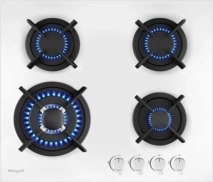 Газовая варочная панель WEISSGAUFF HG 640 WGh,  белый от компании 2255 by - онлайн гипермаркет - фото 1