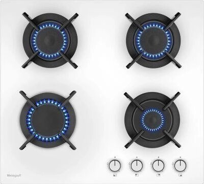 Газовая варочная панель WEISSGAUFF HG 640 WGV,  независимая,  белый от компании 2255 by - онлайн гипермаркет - фото 1