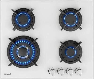 Газовая варочная панель WEISSGAUFF HGG 640 WG Nano,  белый от компании 2255 by - онлайн гипермаркет - фото 1