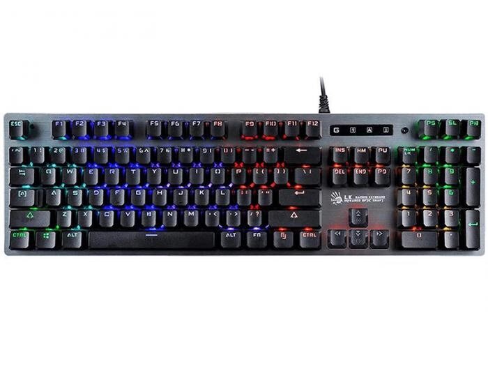 Геймерская клавиатура с подсветкой A4Tech Bloody B765 механическая игровая проводная USB для компьютера от компании 2255 by - онлайн гипермаркет - фото 1