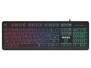 Геймерская клавиатура с подсветкой Defender Raid GK-778DL 45778 мембранная игровая проводная для компьютера