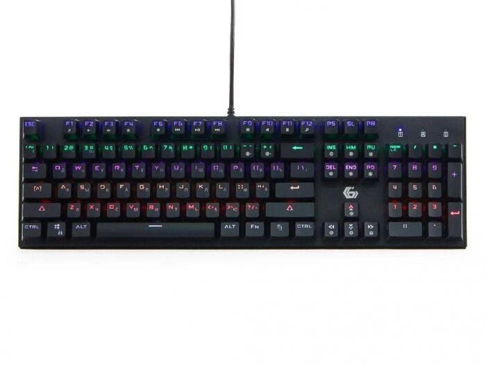 Геймерская клавиатура с подсветкой Gembird KB-G550L черная механическая игровая проводная USB для компьютера от компании 2255 by - онлайн гипермаркет - фото 1
