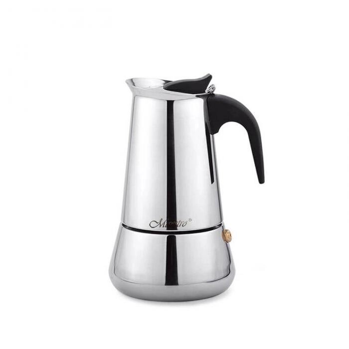 Гейзерная кофеварка из нержавеющей стали на 2 чашки Maestro MR-1660-2 Espresso/Moka от компании 2255 by - онлайн гипермаркет - фото 1