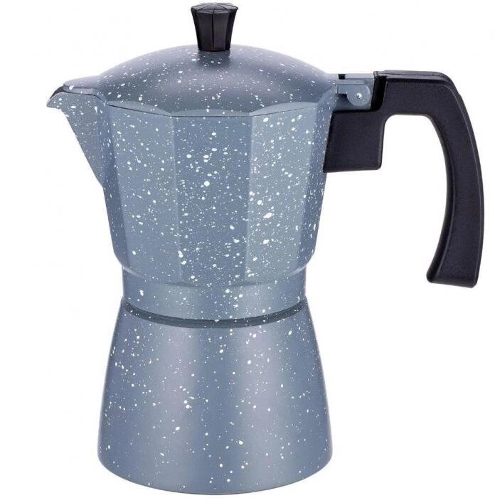 Гейзерная кофеварка на 6 чашек TECO TC-403-6 CUPS 300 мл мрамор алюминиевая от компании 2255 by - онлайн гипермаркет - фото 1