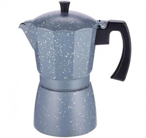 Гейзерная кофеварка на 9 чашек TECO TC-403-9 CUPS 450 мл алюминиевая мрамор