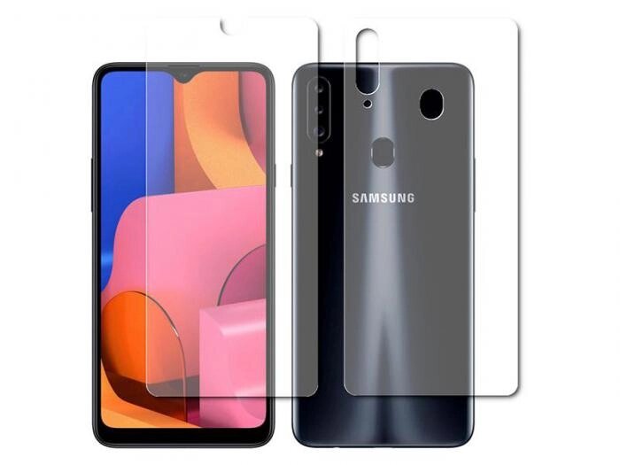 Гидрогелевая пленка LuxCase для Samsung Galaxy A20s 0.14mm Matte Front and Back 87099 от компании 2255 by - онлайн гипермаркет - фото 1